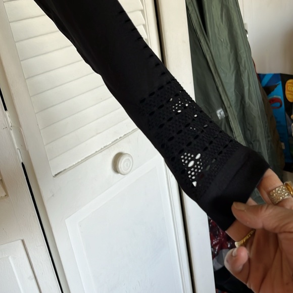 Gymshark Flawless Knit Long Sleeve Crop Top Black Sz S - Picture 11 of 11